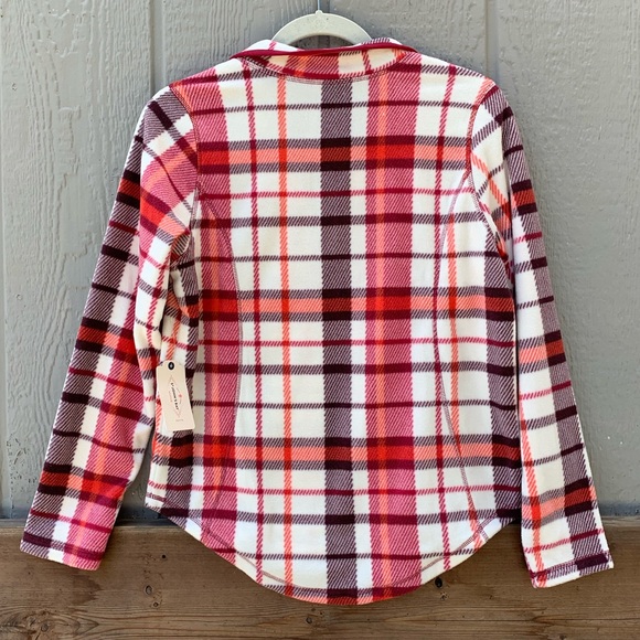 St. John’s Bay soft half zip plaid fleece pullover - Picture 8 of 9